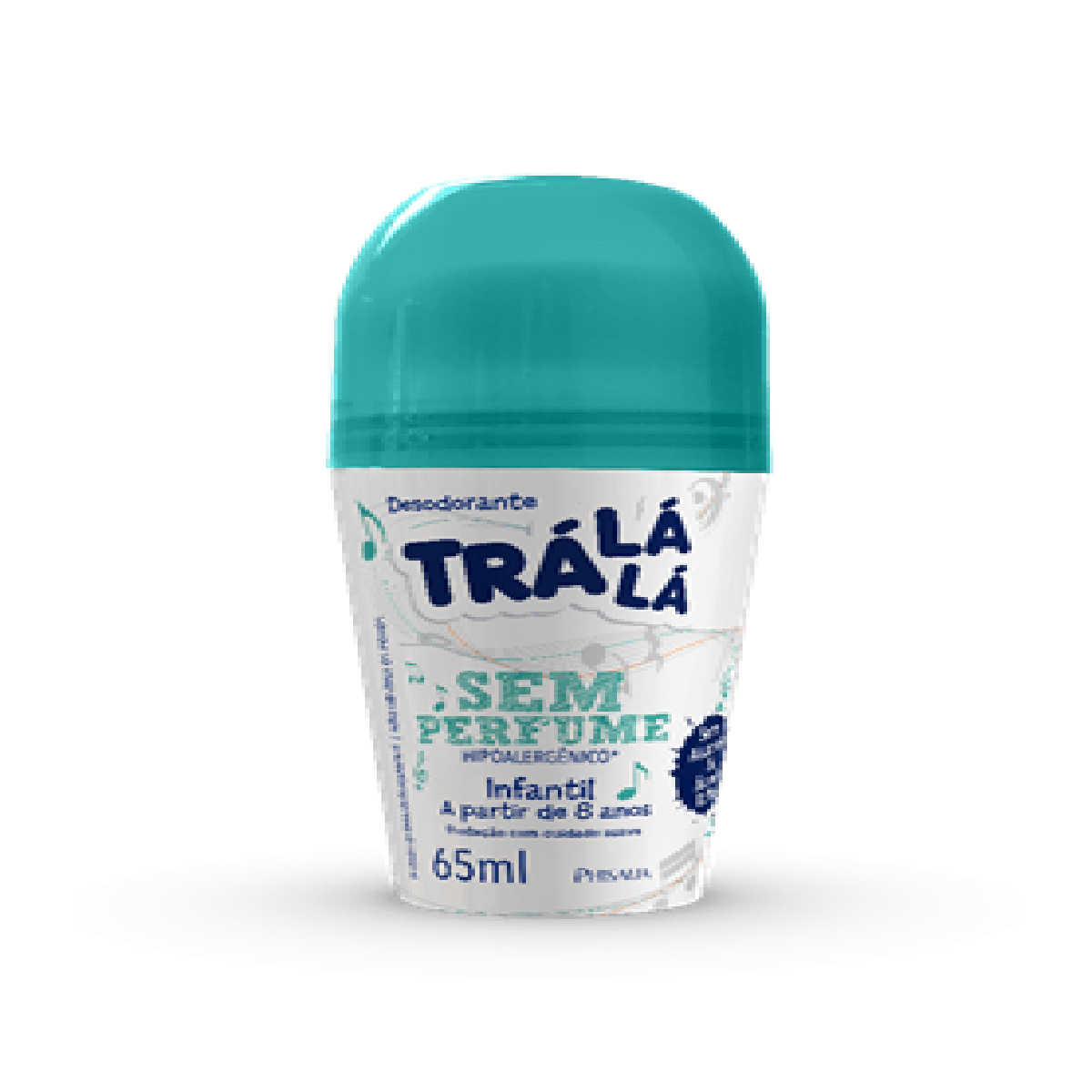 Desodorante Infantil Trá Lá Lá Sem Perfume +8 anos Roll-On 65ml — Tralala | Drogaria Taveira