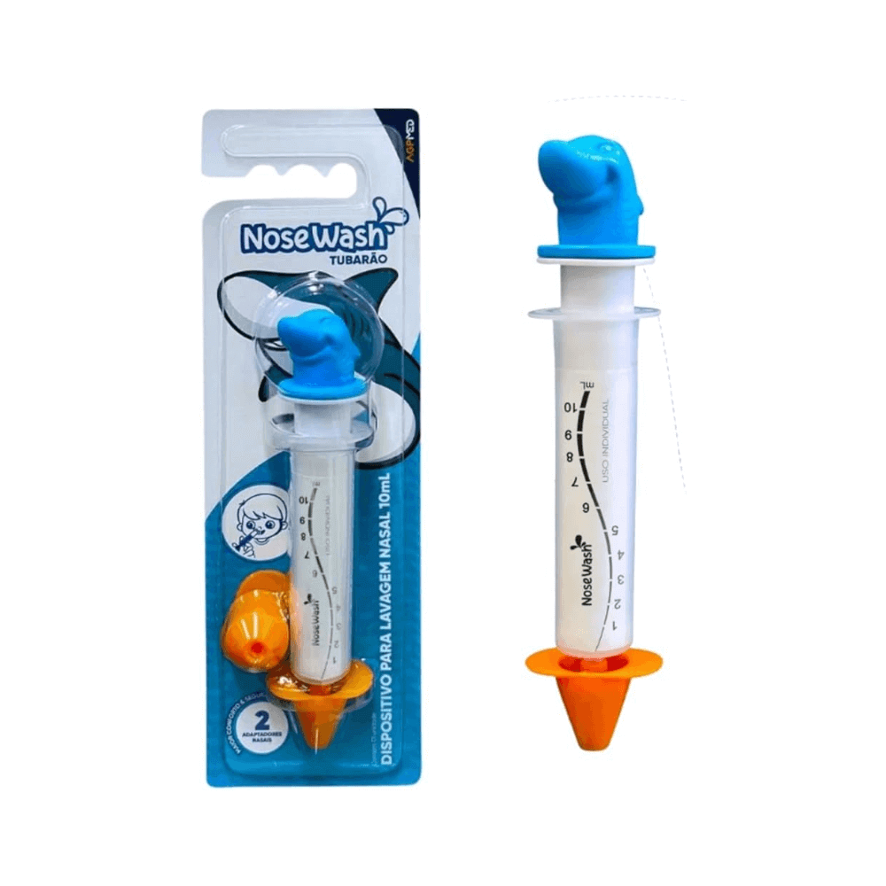Dispositivo de Lavagem Nasal Nosewash Tubarão 10ml + 2 Adaptadores — imagem 4 | Drogaria Taveira