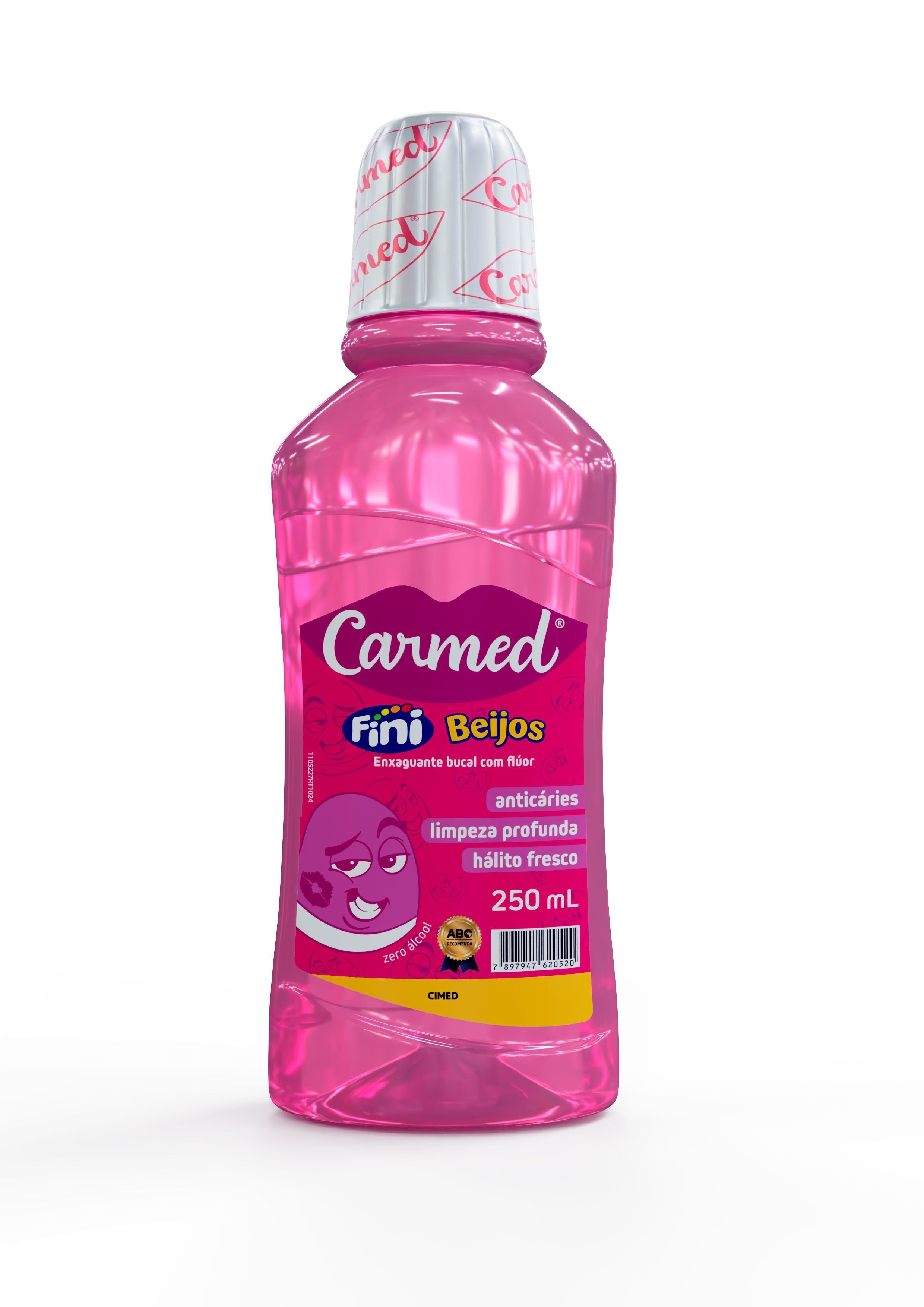Enxaguante Bucal Carmed Fini Beijos com Flúor Zero Álcool 250ml — Carmed | Drogaria Taveira