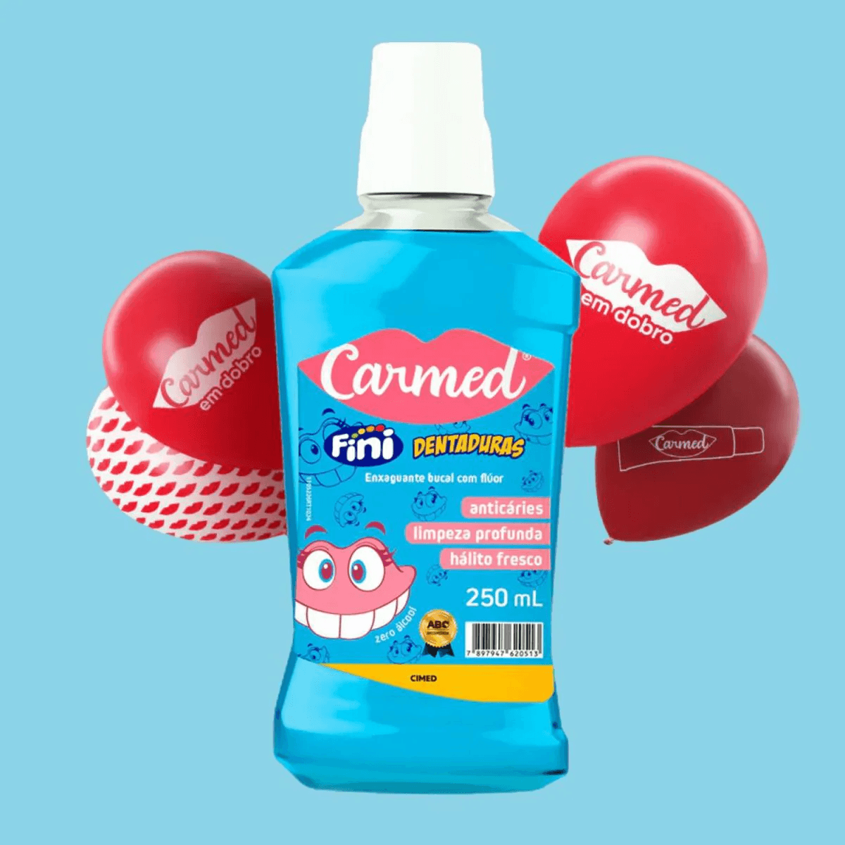 Enxaguante Bucal Carmed Fini Dentaduras com Flúor Zero Álcool 250ml — imagem 4 | Drogaria Taveira