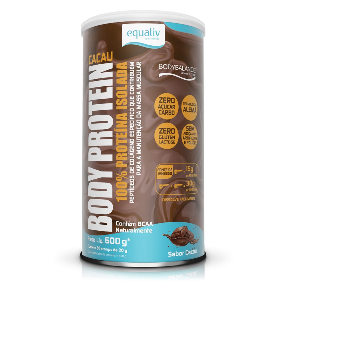 Equaliv Body Protein Cacau 600g — Equaliv | Drogaria Taveira