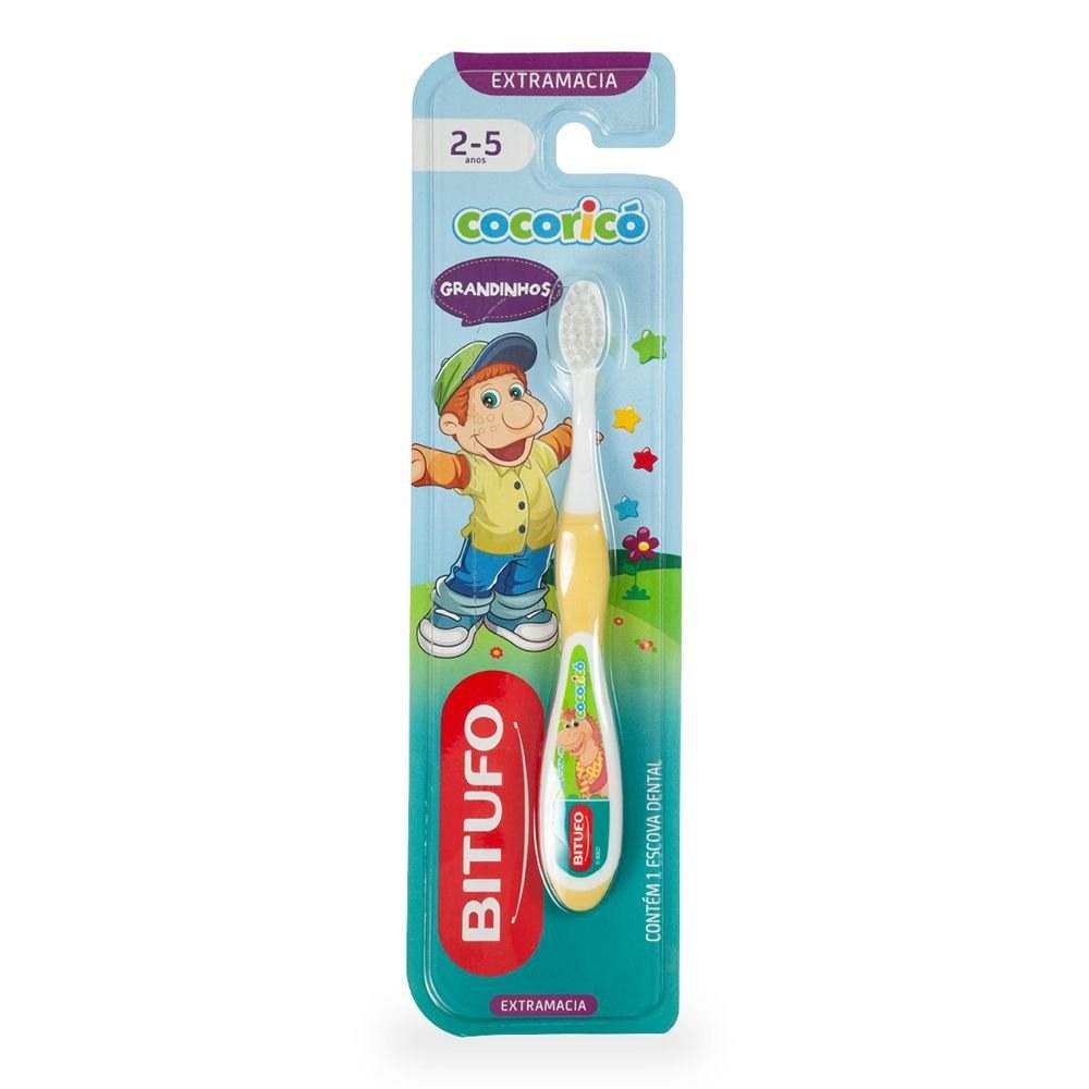 Escova Dental Infantil Bitufo Grandinhos Cocoricó Ultra Macia de 2 a 5 anos 1 Unidade — Bitufo | Drogaria Taveira