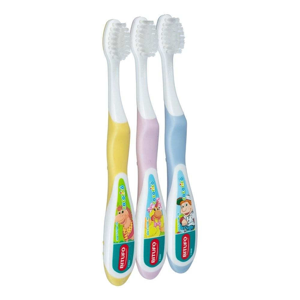 Escova Dental Infantil Bitufo Grandinhos Cocoricó Ultra Macia de 2 a 5 anos 1 Unidade — imagem 3 | Drogaria Taveira
