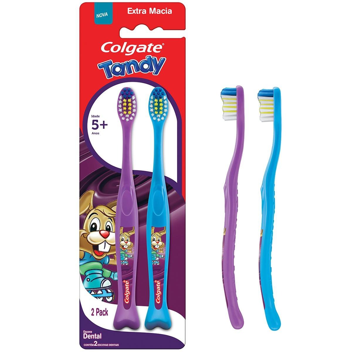 Escova Dental Infantil Colgate Tandy Cerdas Extra Macias +5 anos 2 Unidades — imagem 3 | Drogaria Taveira