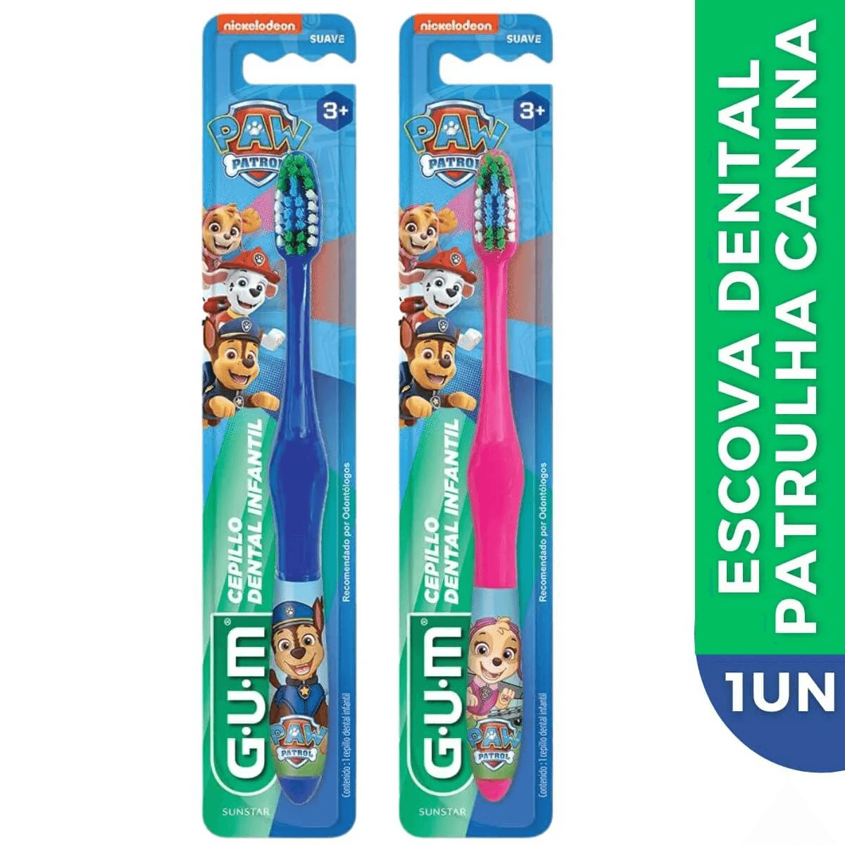 Escova Dental Infantil GUM Patrulha Canina Cerdas Macias 1 Unidade — Gum | Drogaria Taveira