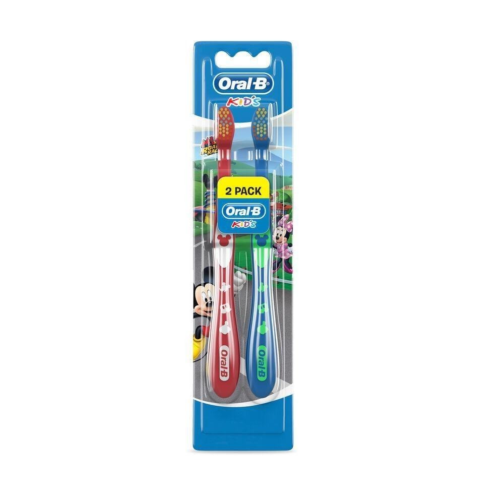 Escova Dental Infantil Oral-B Mickey & Minnie Cerdas Macias 2 Unidades — Oral B | Drogaria Taveira