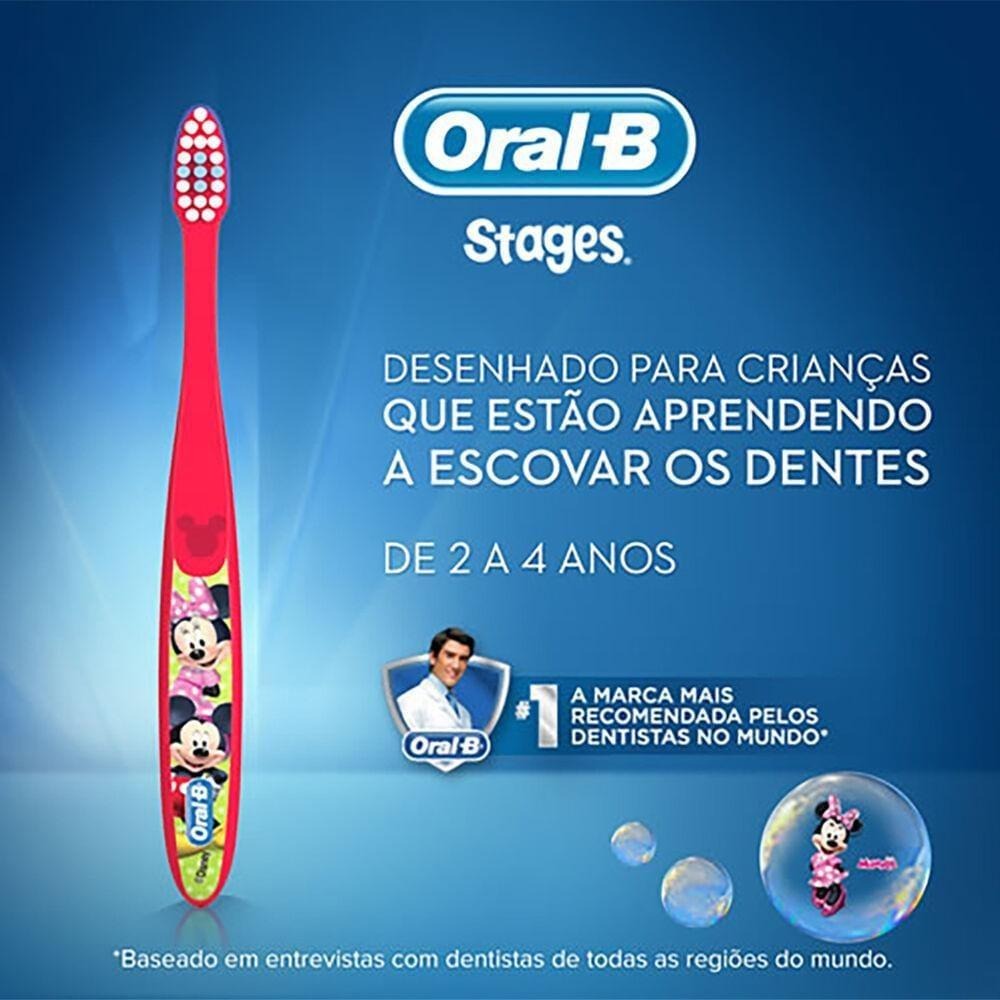 Escova Dental Infantil Oral-B Mickey & Minnie Cerdas Macias 2 Unidades — imagem 4 | Drogaria Taveira