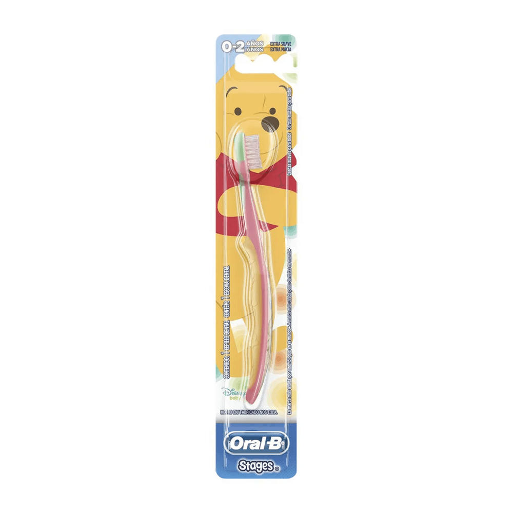 Escova Dental Infantil Oral-B Stages 1 Cerdas Extra Macias 4 a 24 meses 1 Unidade — Oral B | Drogaria Taveira
