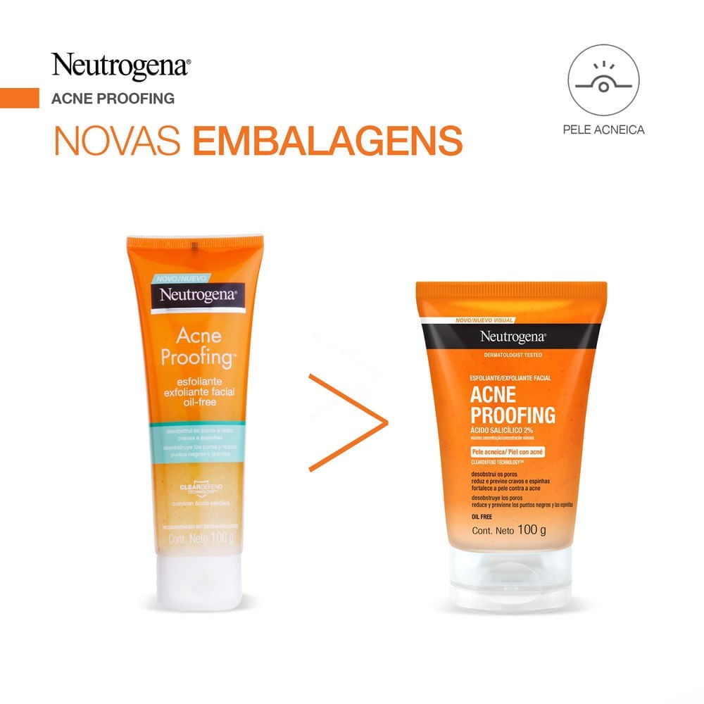 Esfoliante Facial Neutrogena Acne Proofing com Ácido Salicílico 100g — imagem 2 | Drogaria Taveira