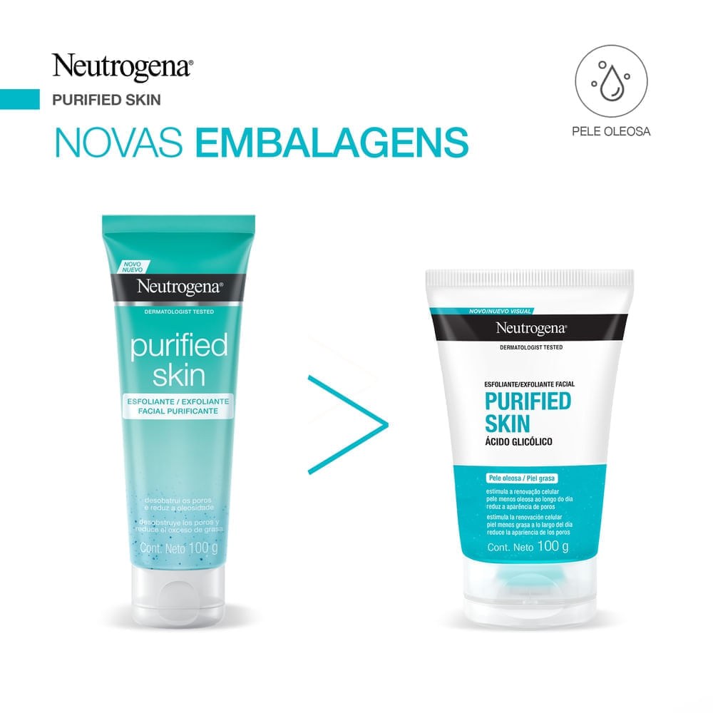 Esfoliante Facial Neutrogena Purified Skin Antioleosidade 100g — imagem 4 | Drogaria Taveira