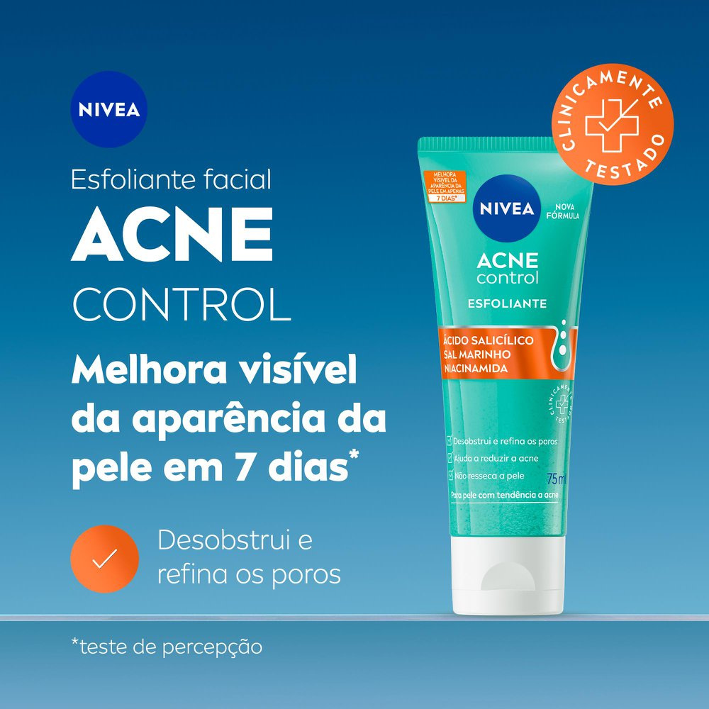 Esfoliante Facial Nivea Acne Control 75ml — imagem 2 | Drogaria Taveira