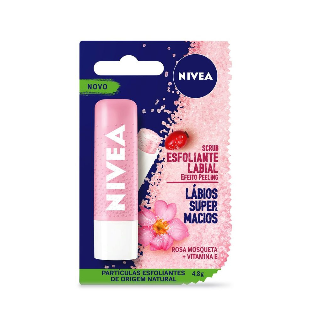 Esfoliante Labial Nivea Scrub Rosa Mosqueta + Vitamina E 4,8g — imagem 2 | Drogaria Taveira