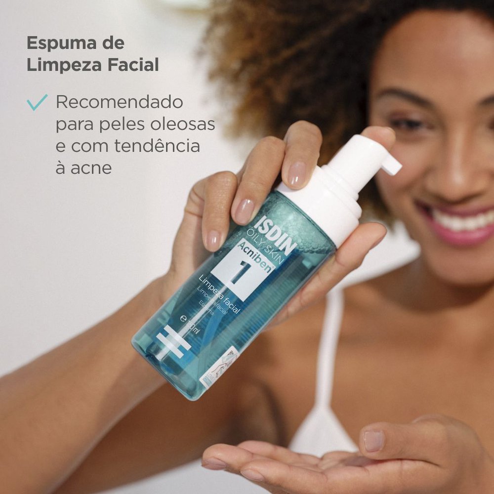 Espuma de Limpeza Facial ISDIN Acniben Suave Peles Oleosas e Acneicas 150ml — imagem 3 | Drogaria Taveira