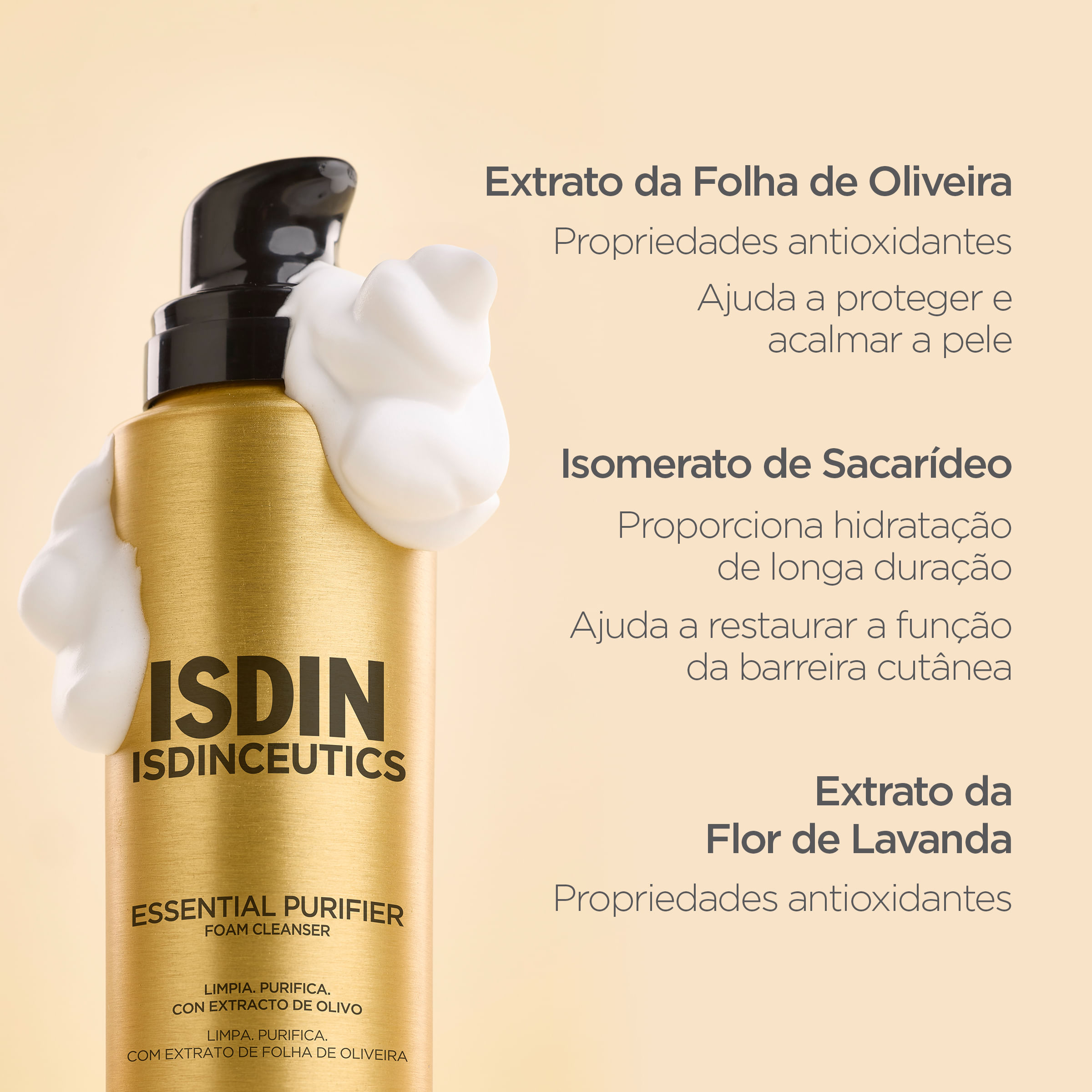 Espuma De Limpeza Facial Isdinceutics Essential Purifier 150ml — imagem 4 | Drogaria Taveira