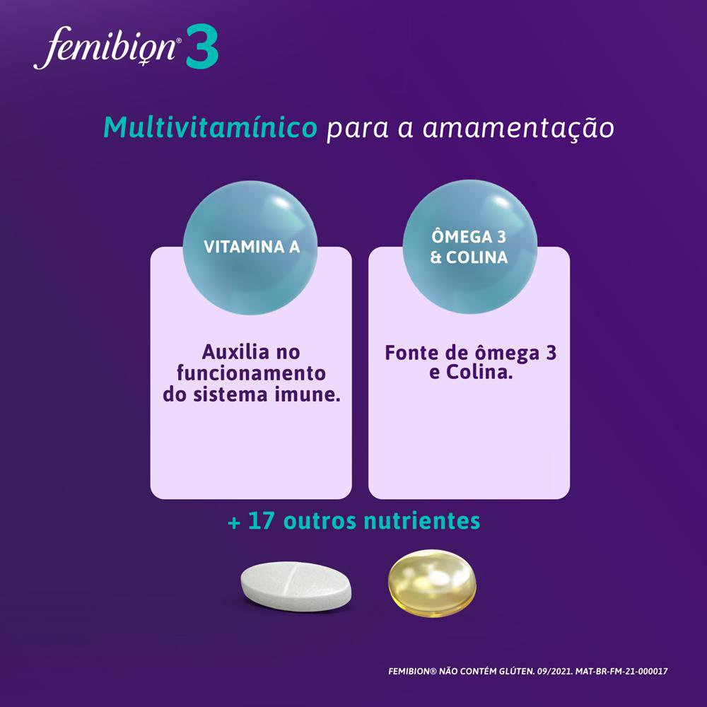 Femibion 3 Amamentação 28 Comprimidos Revestidos + 28 Cápsulas Moles — imagem 3 | Drogaria Taveira