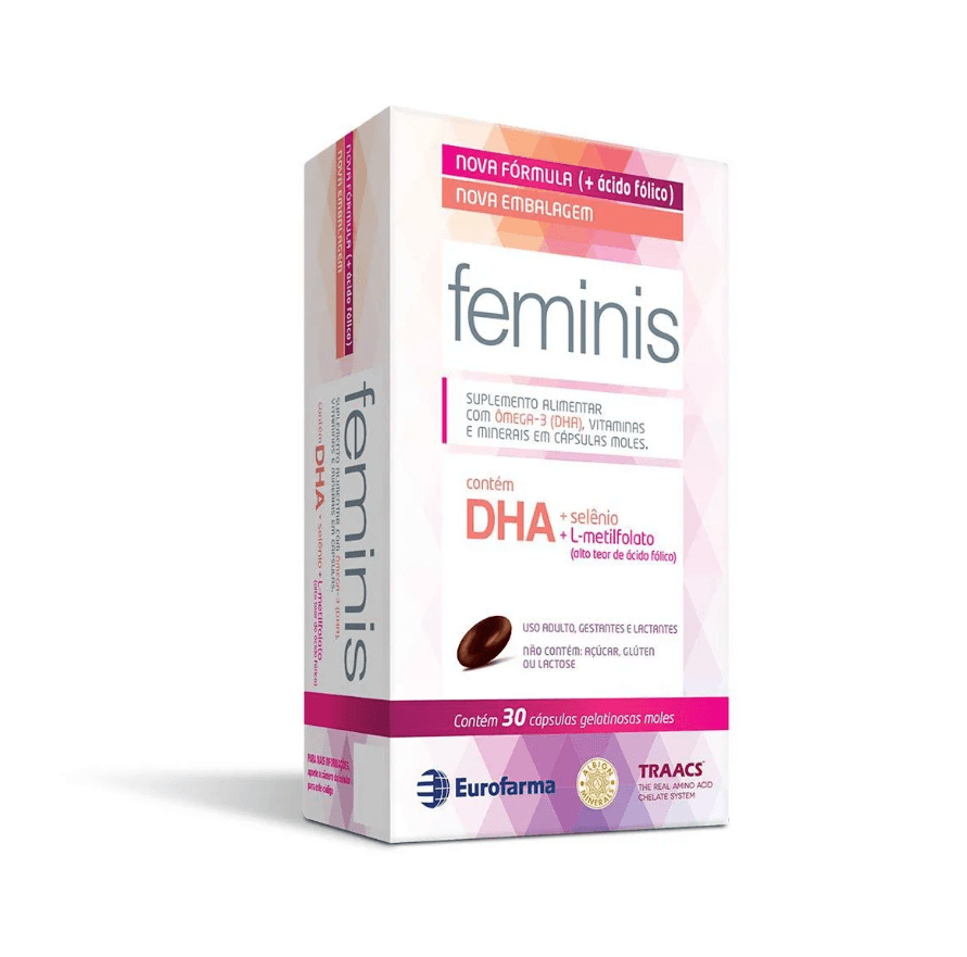 Feminis Suplemento Alimentar para Gestantes e Lactantes 30 Cápsulas — Eurofarma | Drogaria Taveira
