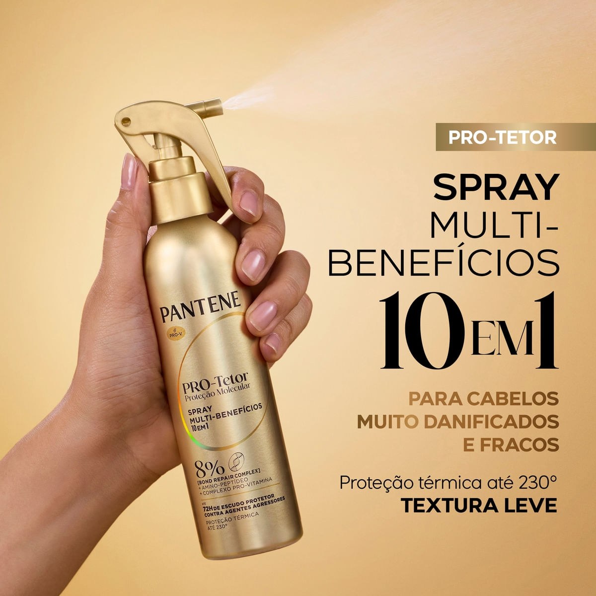 Finalizador Pantene Proteção Molecular Protetor Térmico Spray 170ml — imagem 4 | Drogaria Taveira