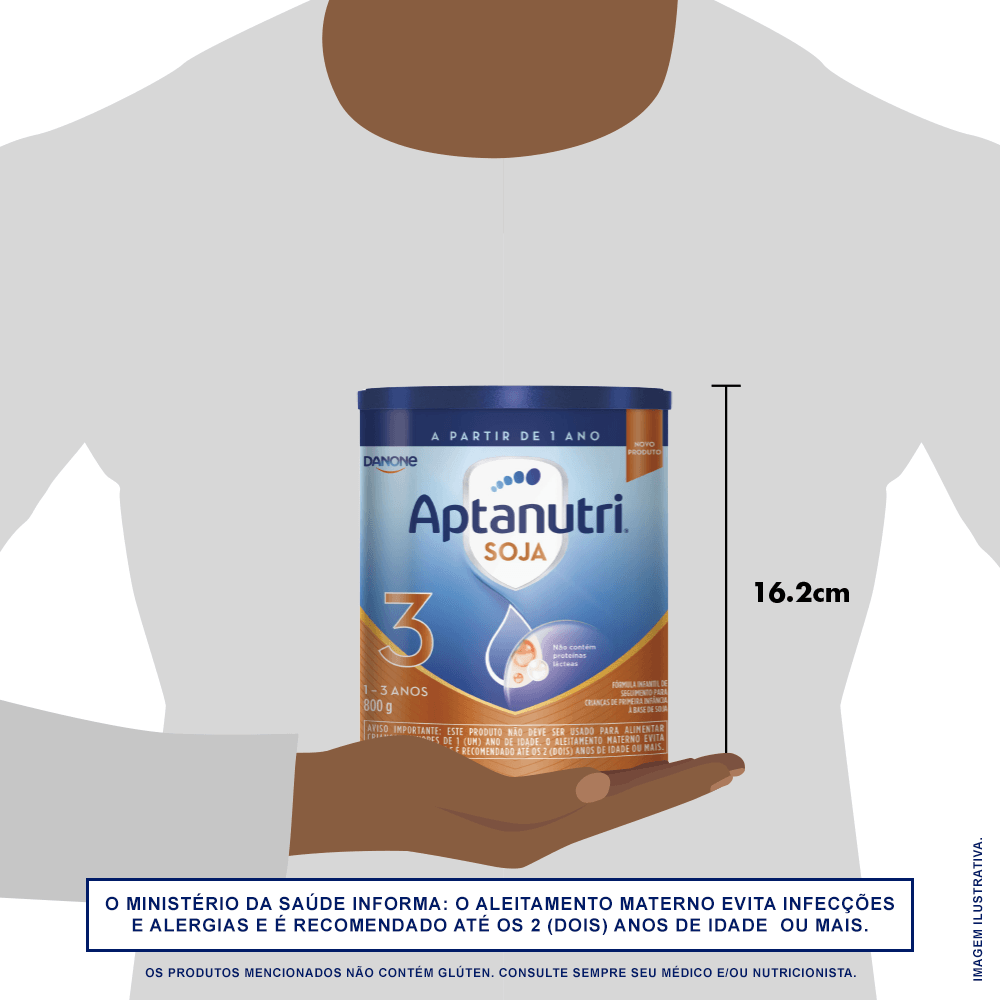Fórmula Infantil Aptanutri Soja 3 Sem Lactose de 1 a 3 anos 800g — imagem 4 | Drogaria Taveira