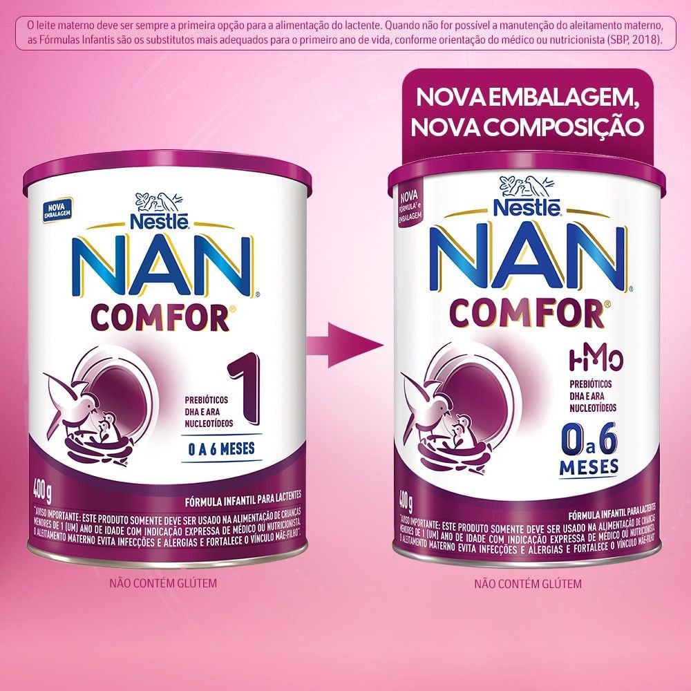 Fórmula Infantil  NAN Comfor HMO de 0 a 6 meses 400g — imagem 2 | Drogaria Taveira