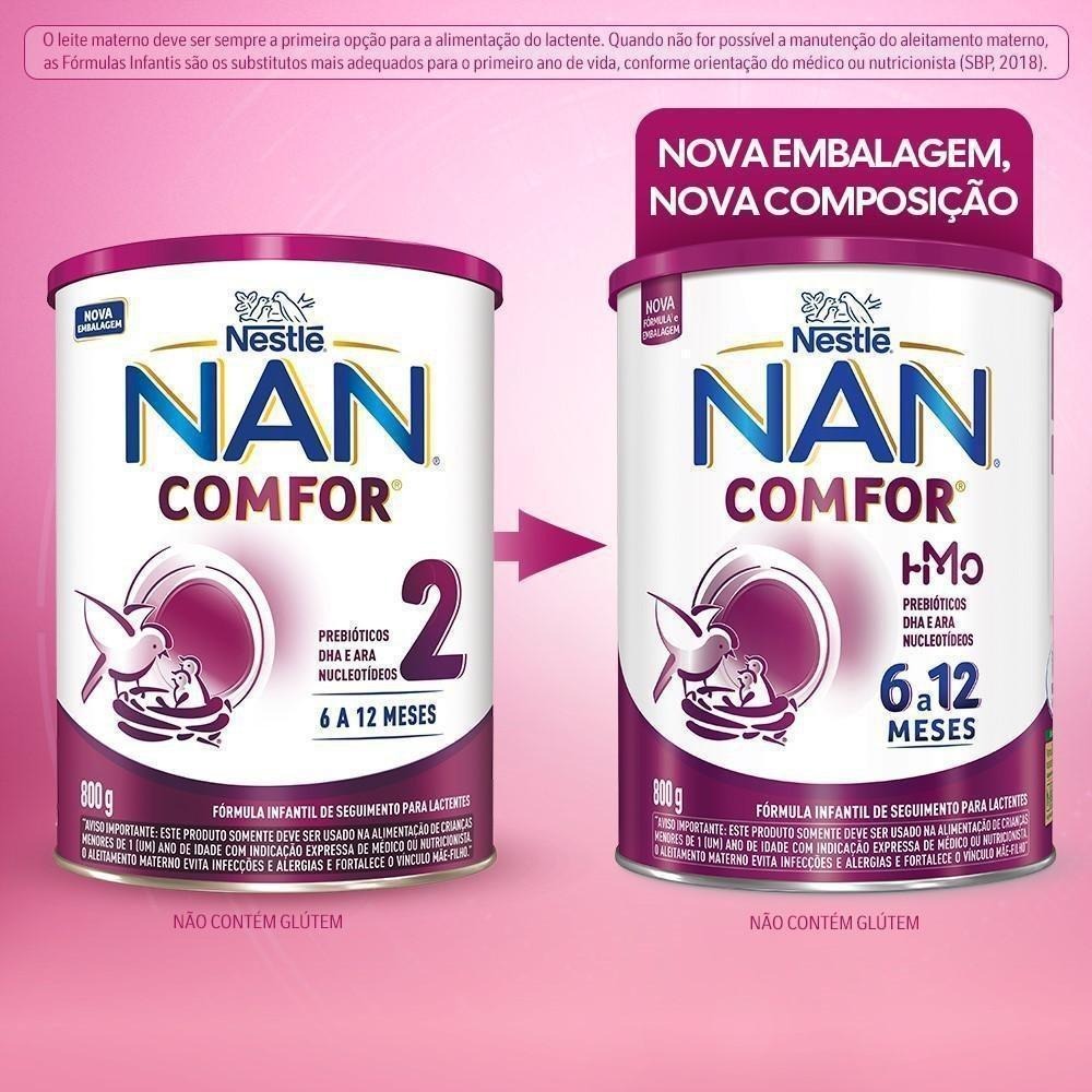 Fórmula Infantil NAN Comfor HMO de 6 a 12 meses 800g — imagem 2 | Drogaria Taveira