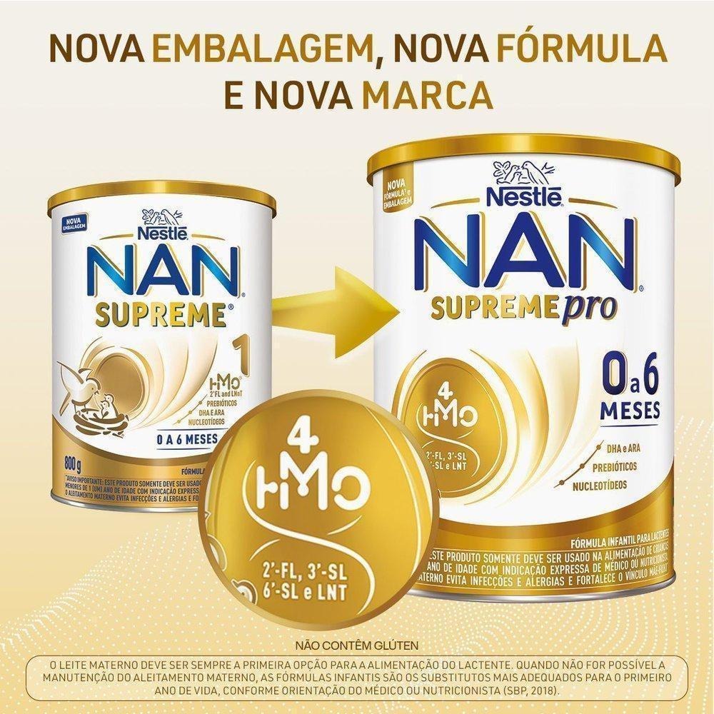 Fórmula Infantil NAN Supreme Pro de 0 a 6 meses 800g — imagem 2 | Drogaria Taveira