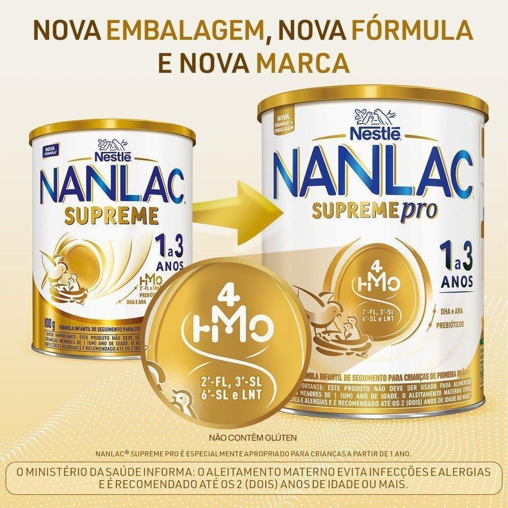 Fórmula Infantil Nanlac Supreme Pro de 1 a 3 anos 800g — imagem 3 | Drogaria Taveira
