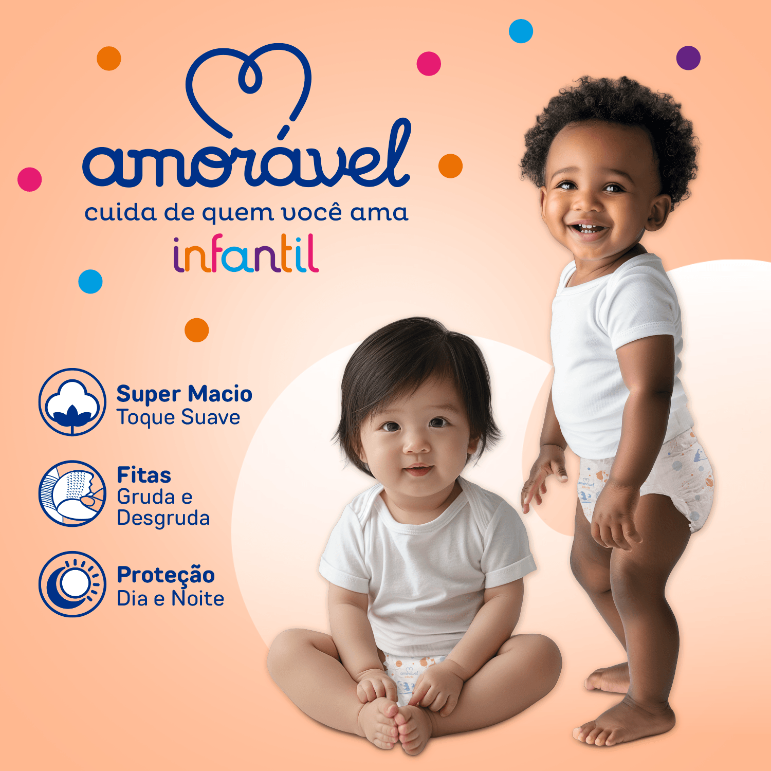 Fralda Amoravel Basic Hiper Xg 50 Unidades — imagem 3 | Drogaria Taveira