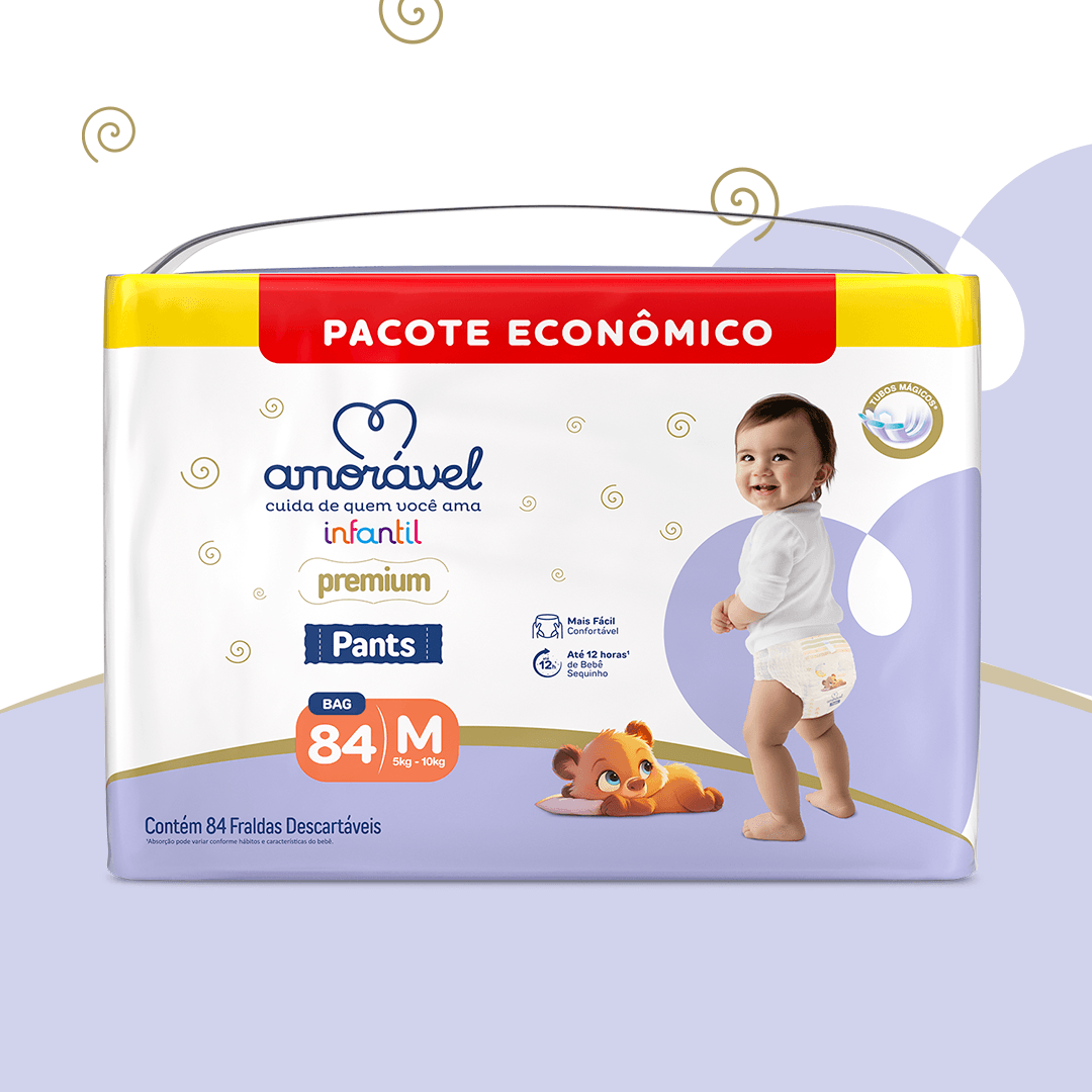 Fralda Amorável Pants Ultrapack M 84 Unidades — imagem 2 | Drogaria Taveira