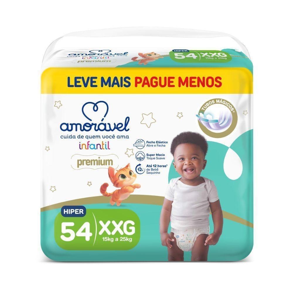 Fralda Amorável Premium XXG 54 Unidades — Amoravel | Drogaria Taveira