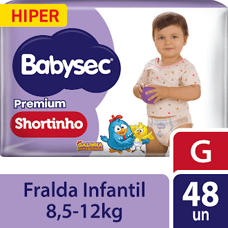 Fralda Babysec Premium Shortinho Galinha Pintadinha G 48 Unidades — Babysec | Drogaria Taveira