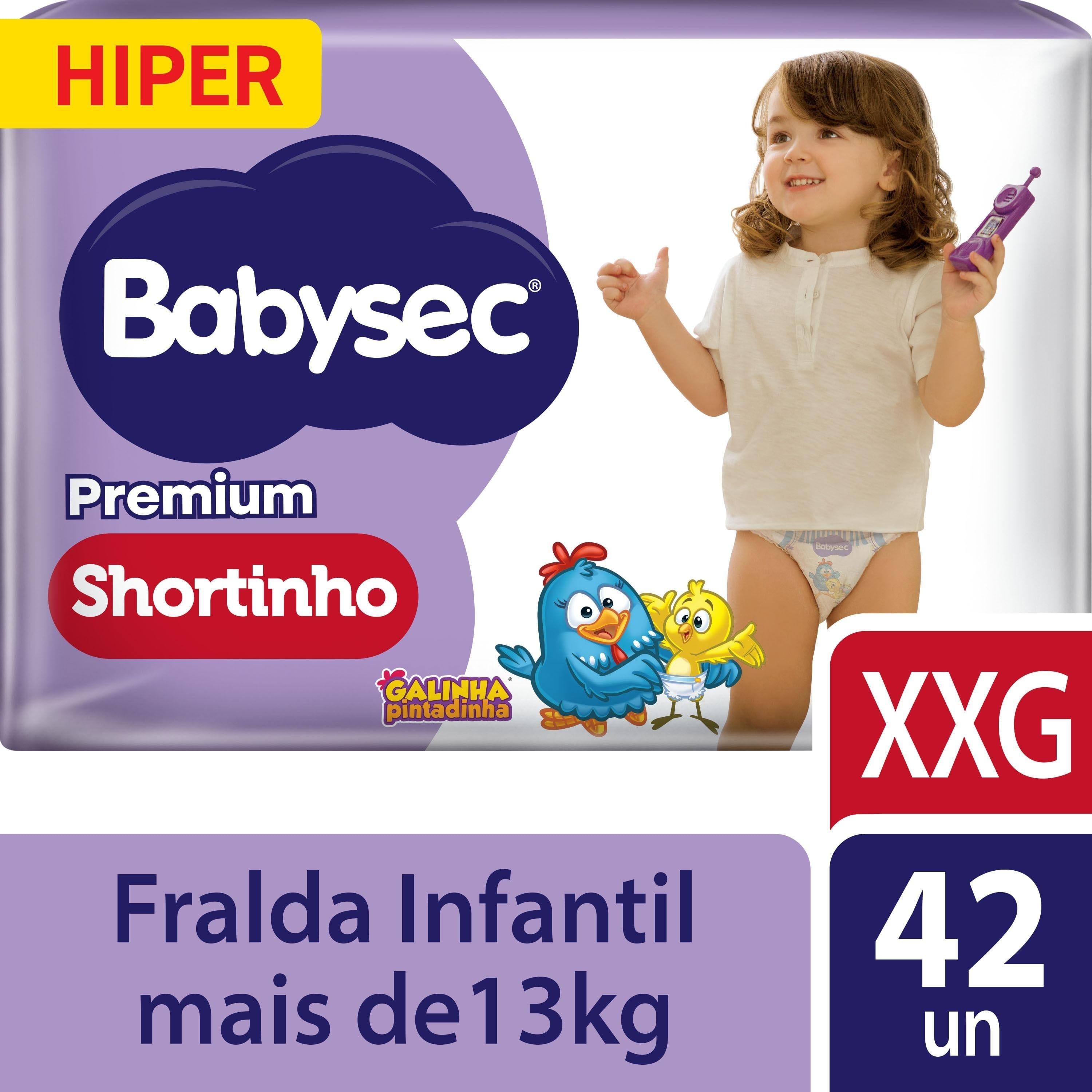 Fralda Babysec Premium Shortinho Galinha Pintadinha XXG 42 Unidades — Babysec | Drogaria Taveira