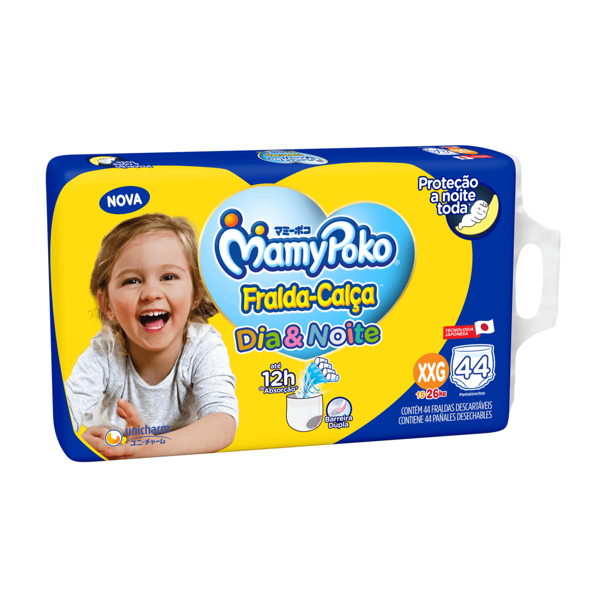 Fralda-Calça MamyPoko Dia & Noite XXG 44 Unidades — Mamypoko | Drogaria Taveira