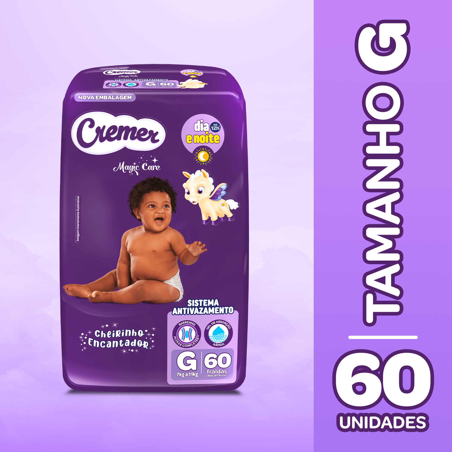 Fralda Cremer Magic Care Dia e Noite G 60 Unidades — Cremer | Drogaria Taveira