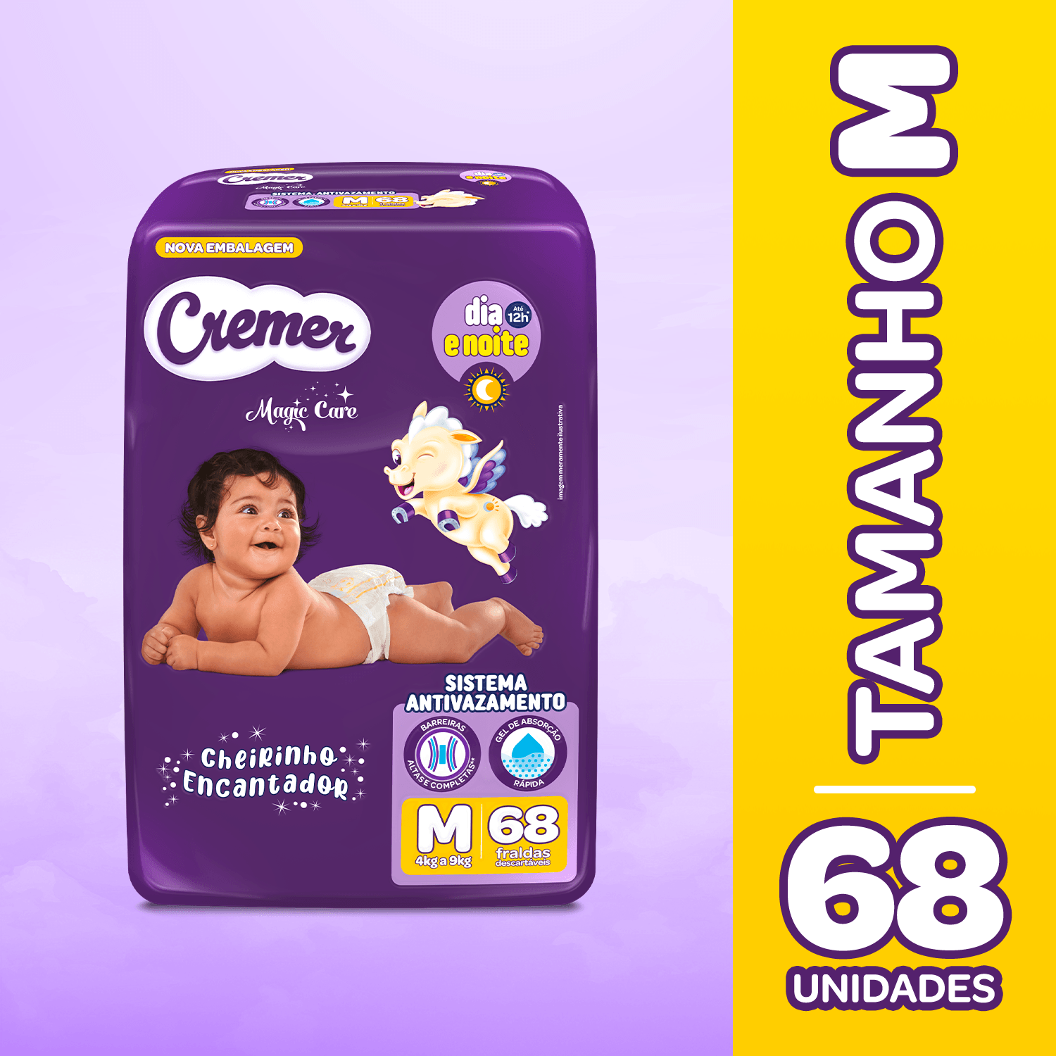 Fralda Cremer Magic Care Dia e Noite M 68 Unidades — Cremer | Drogaria Taveira
