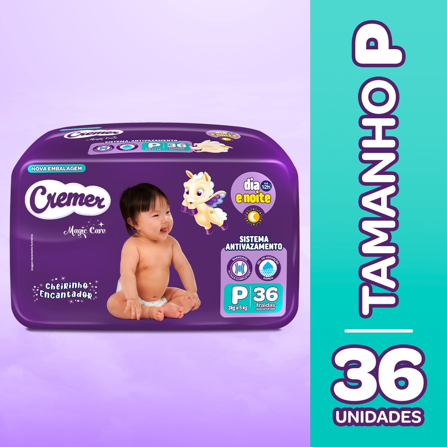 Fralda Cremer Magic Care Dia e Noite P 36 Unidades — Cremer | Drogaria Taveira