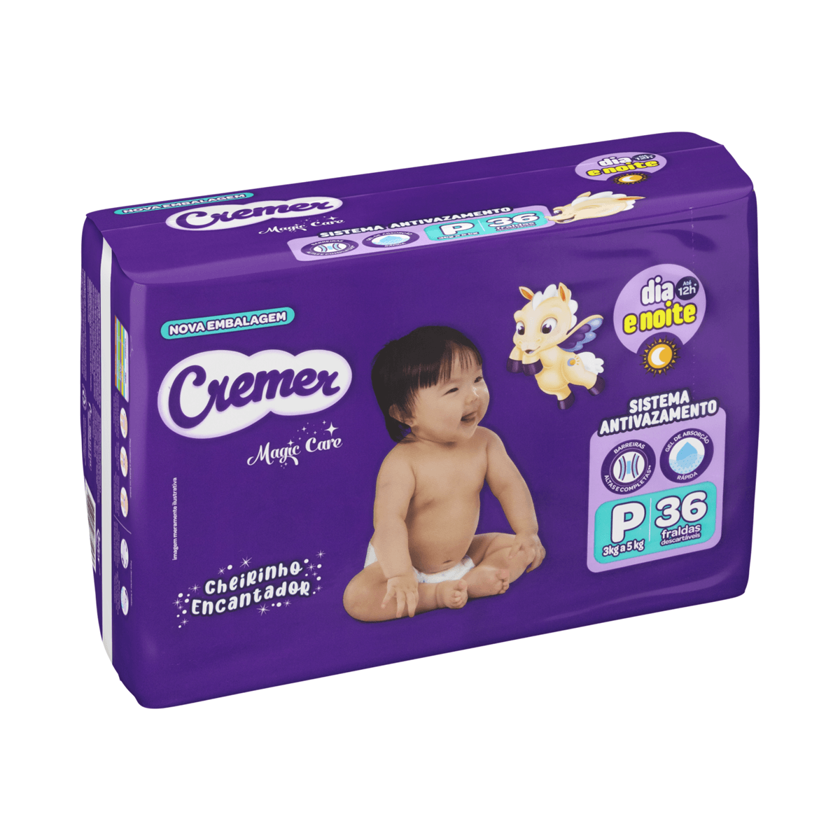 Fralda Cremer Magic Care Dia e Noite P 36 Unidades — imagem 4 | Drogaria Taveira