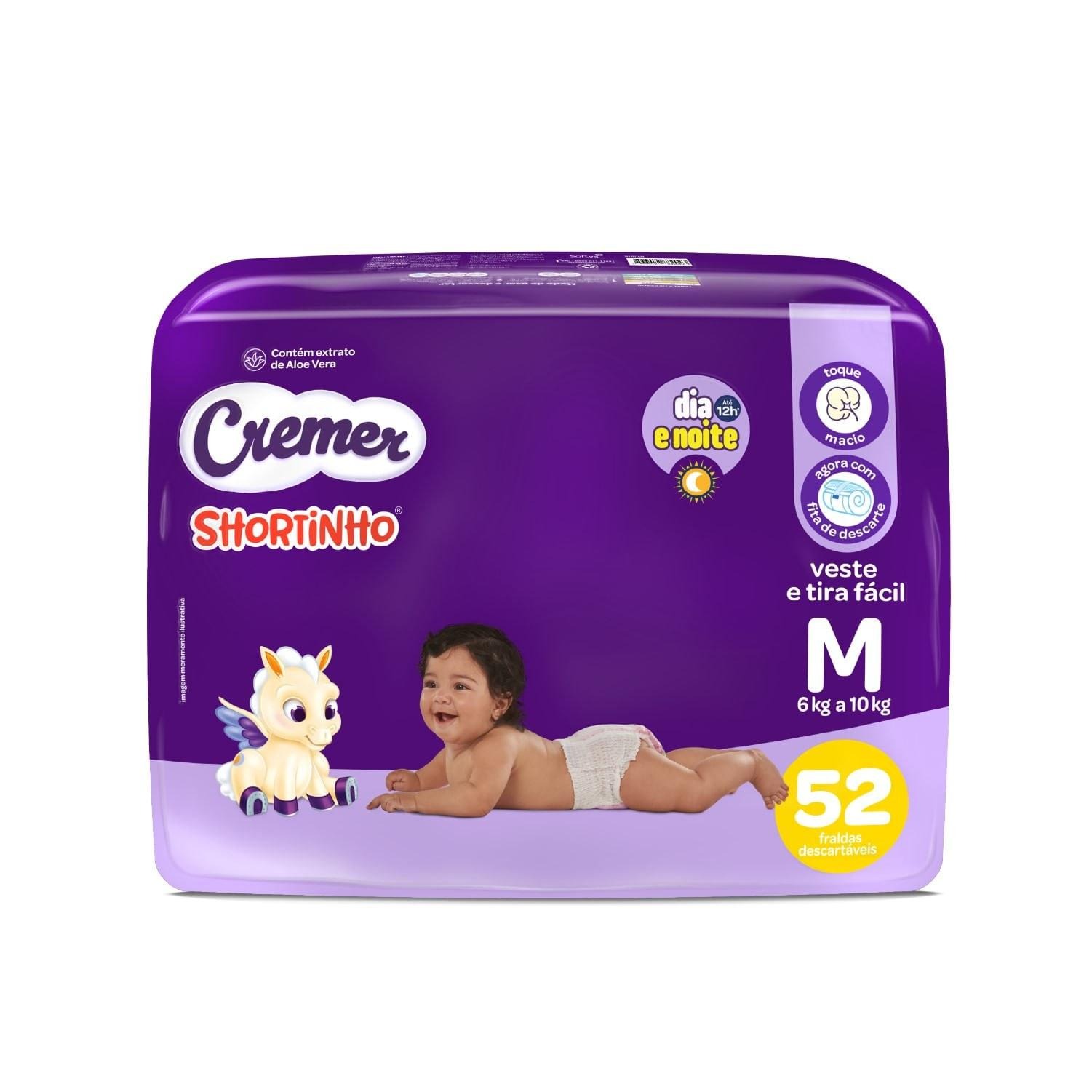 Fralda Cremer Shortinho M 52 Unidades — Cremer | Drogaria Taveira