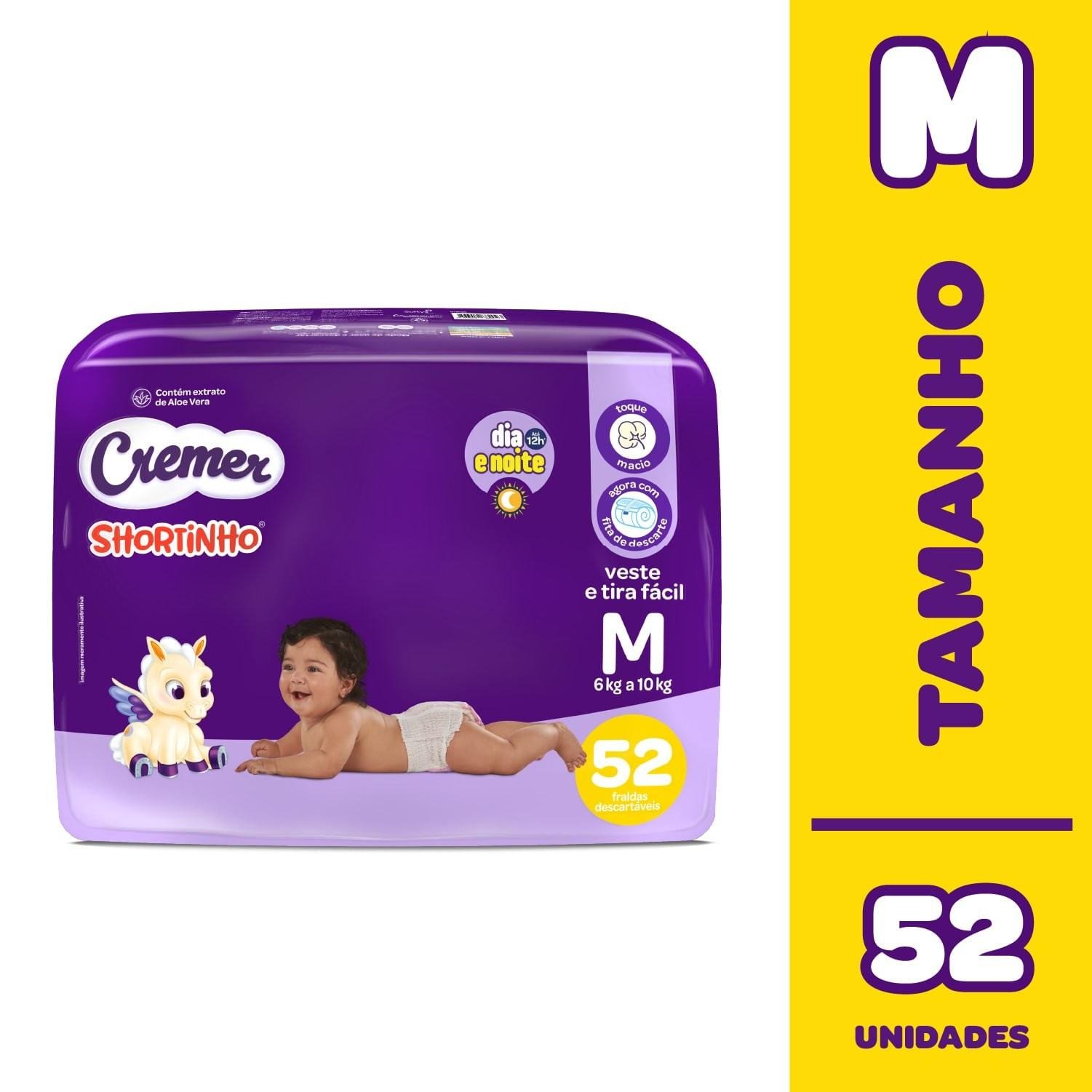 Fralda Cremer Shortinho M 52 Unidades — imagem 2 | Drogaria Taveira