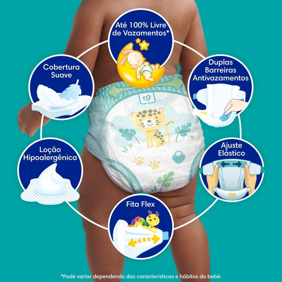 Fralda Descartável Infantil Pampers Confort Sec G 92 Unidades — imagem 2 | Drogaria Taveira
