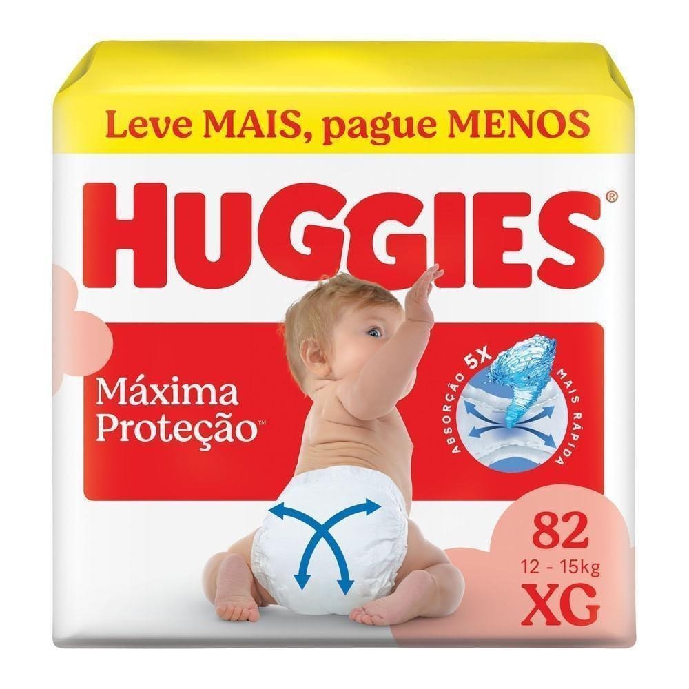 Fralda Huggies Máxima Proteção XG 82 Unidades — Huggies | Drogaria Taveira