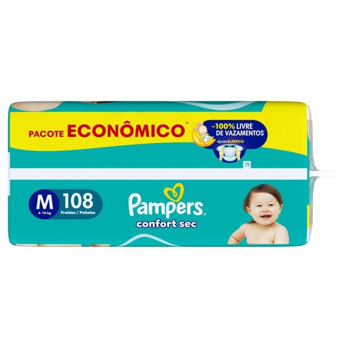 Fralda Pampers Confort Sec M 108 Unidades — imagem 3 | Drogaria Taveira