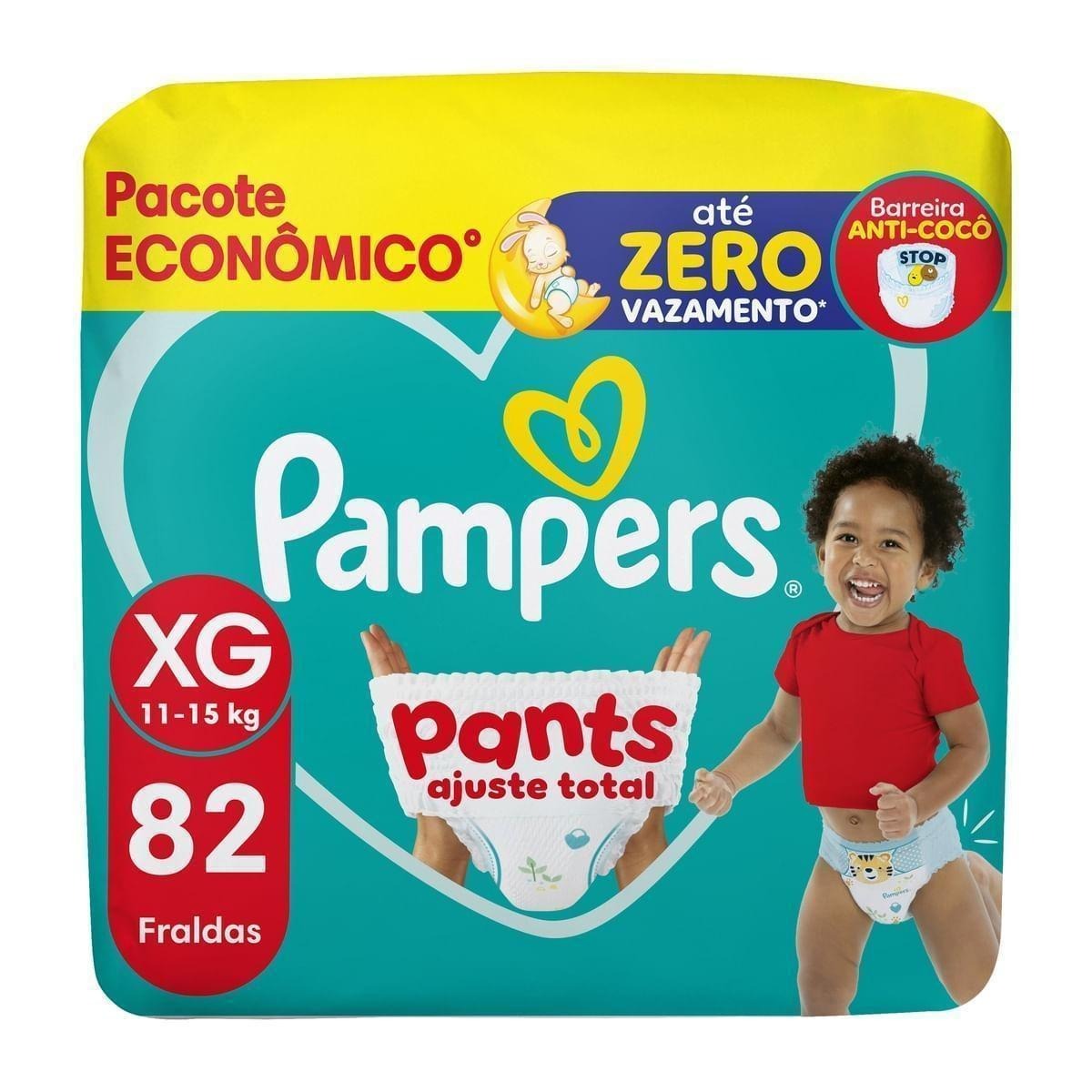 Fralda Pampers Pants Ajuste Total Xg 82 Unidades — Pampers | Drogaria Taveira