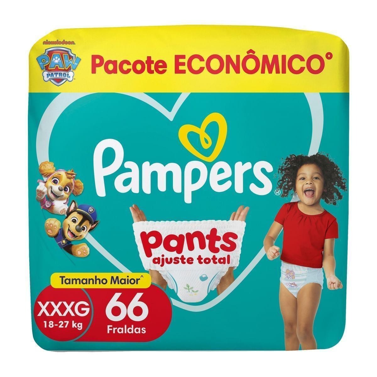 Fralda Pampers Pants Ajuste Total Xxxg 66 Unidades — Pampers | Drogaria Taveira
