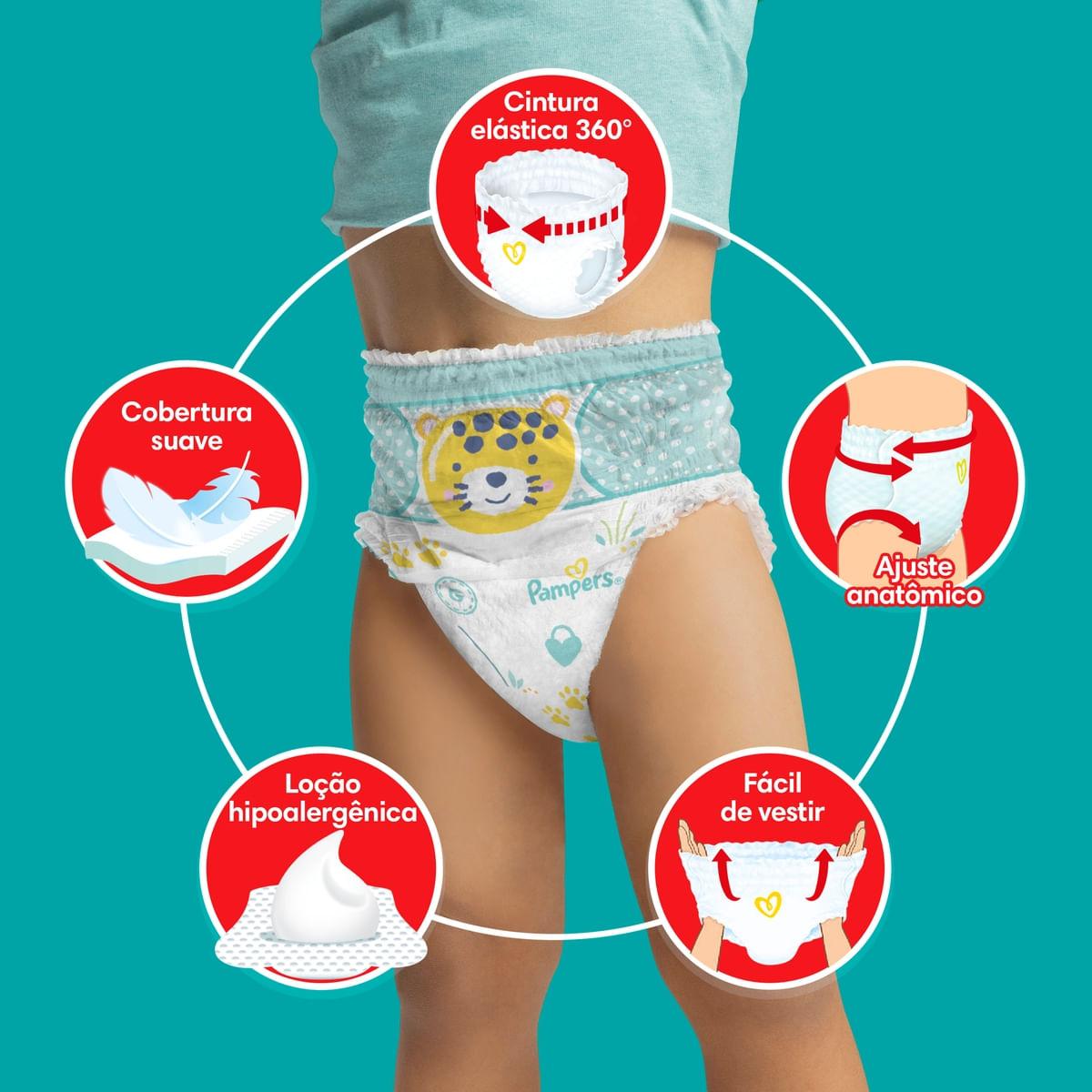 Fralda Pampers Pants Ajuste Total XXXG 70 Unidades — imagem 2 | Drogaria Taveira