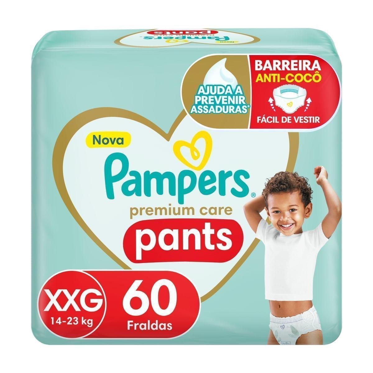Fralda Pampers Pants Premium Care XXG 60 Unidades — Pampers | Drogaria Taveira