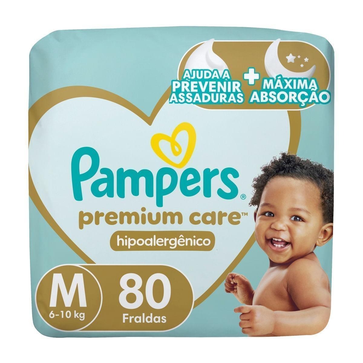 Fralda Pampers Premium Care M 80 Unidades — Pampers | Drogaria Taveira