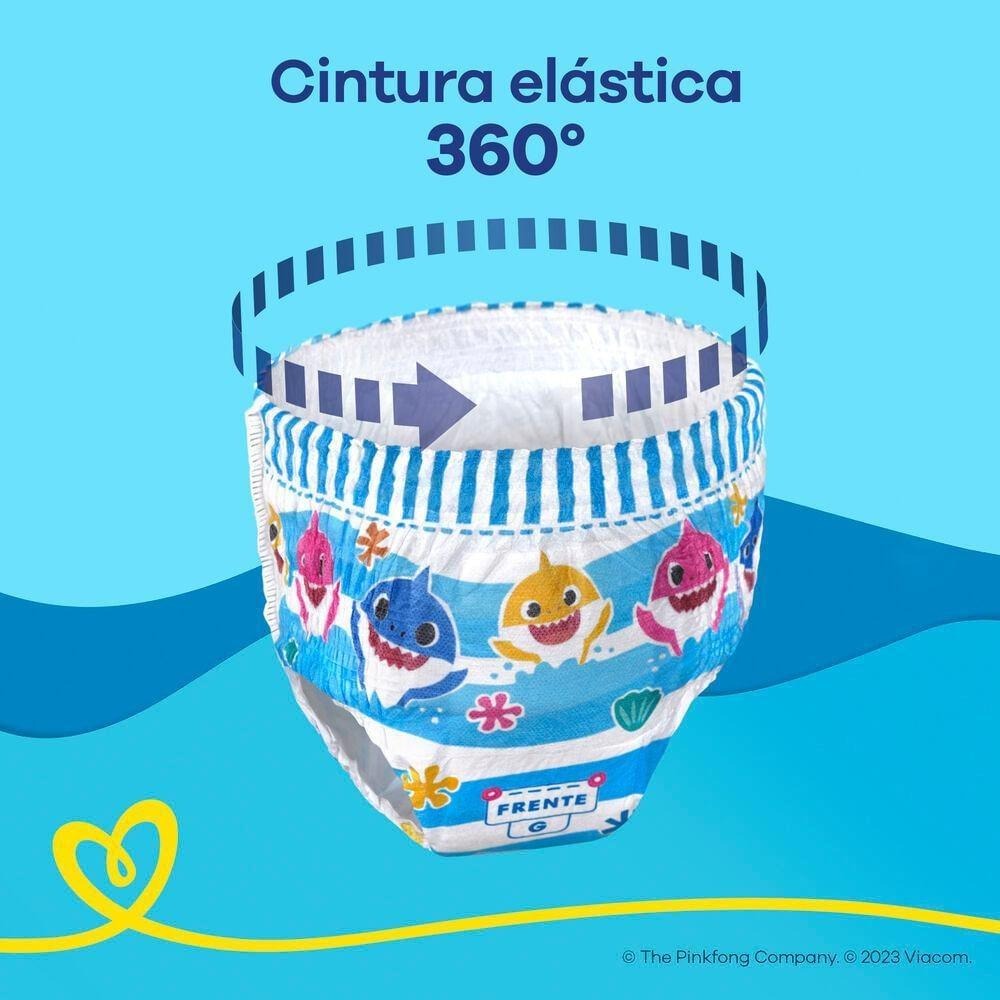 Fralda Pampers Splashers Baby Shark G/XG 10 Unidades — imagem 2 | Drogaria Taveira