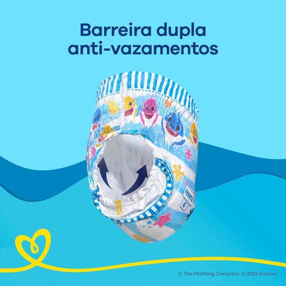 Fralda Pampers Splashers Baby Shark P/M 12 Unidades — imagem 3 | Drogaria Taveira