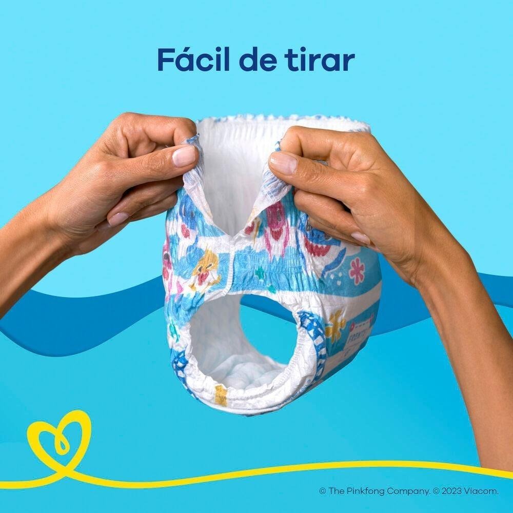 Fralda Pampers Splashers Baby Shark P/M 12 Unidades — imagem 4 | Drogaria Taveira