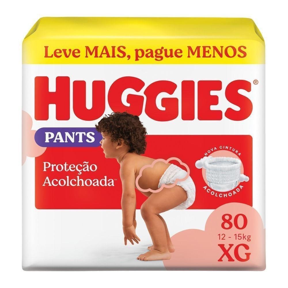 Fralda Pants Huggies Proteção Acolchoada XG 80 Unidades — Huggies | Drogaria Taveira